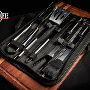Set Parrillero Inoxidable 9 Piezas